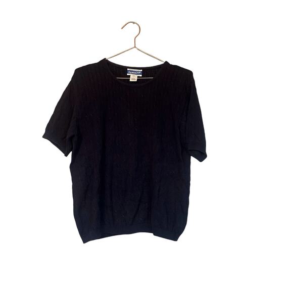 Pendleton Sweaters - Pendleton navy blue cable knit short sleeved sweater size medium